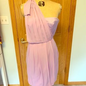 BCBG Nevada One Shoulder Purple Dress
